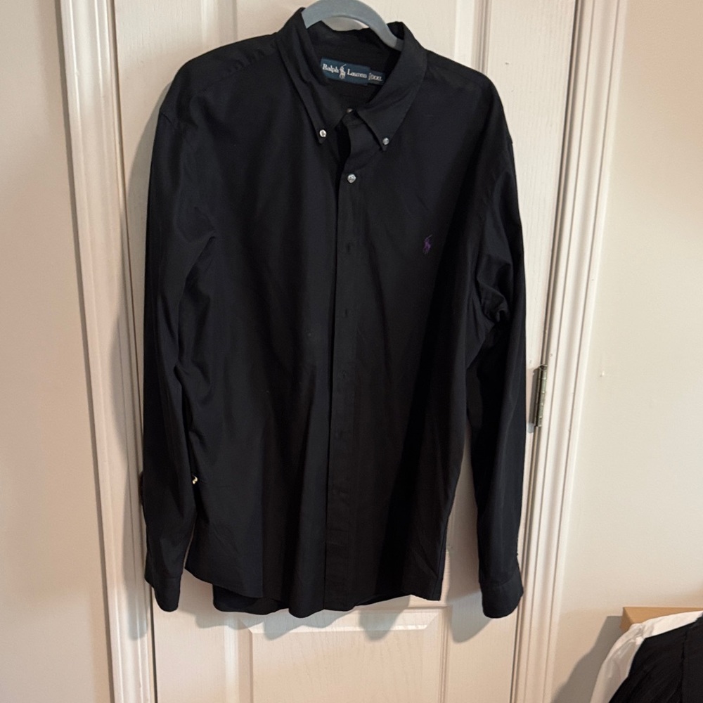 Ralph Lauren Men's Black Button Down Shirt